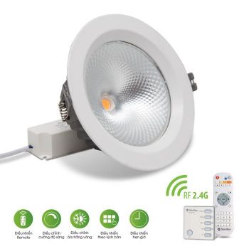 Đèn LED âm trần Downlight COB 110/9W (Điều khiển bằng Remote) Model: D AT14L 110/9W.RF