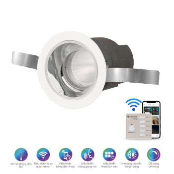 Đèn LED âm trần Downlight Xoay góc 60/7W Model: AT18.BLE 60/7W