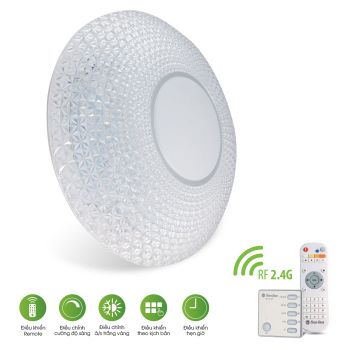 Đèn LED ốp trần 500/40W - điều khiển bằng Remote Model: D LN22L 500/40W.RF